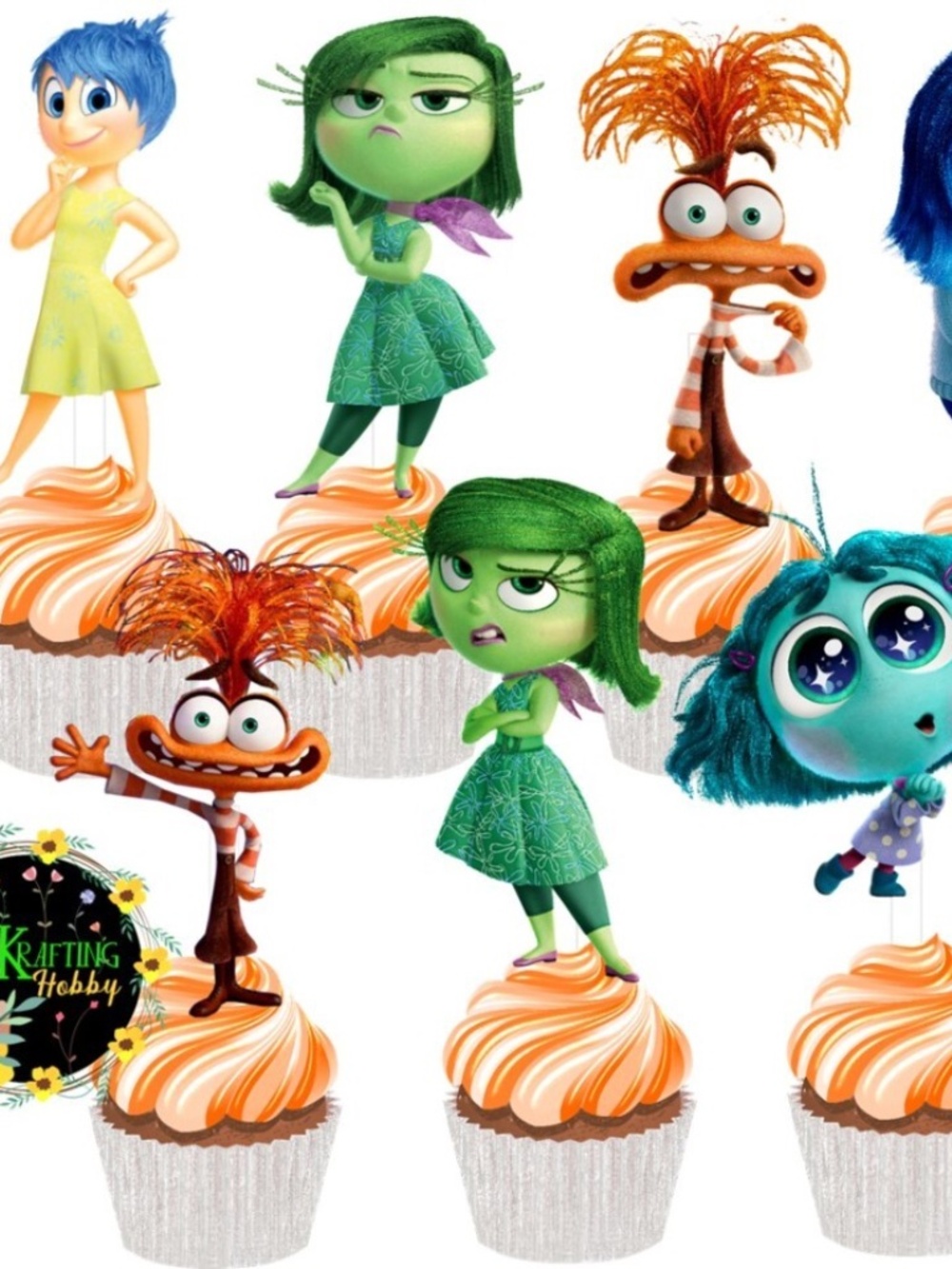 Inside Out Cupcake Toppers 24 units